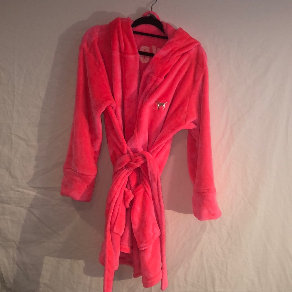 Victorias Secret  Pink Bling Robe with hood